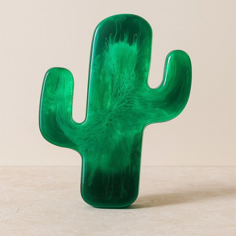 Cactus décoratif vert clair en résine époxy fait main – ELOPOXY