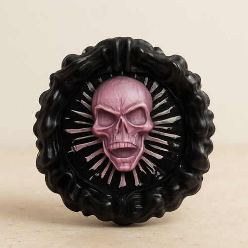 Cendrier skull noir & rose phosphorescent