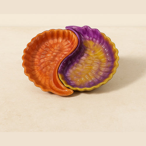 Coupelle ailes d'ange orange & violet