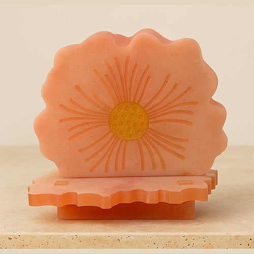 Sous-verre fleur de cerisier rose