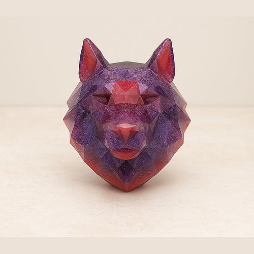 Tête de loup museau rose